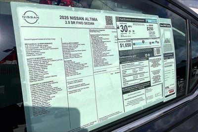 2026 Nissan Altima SR