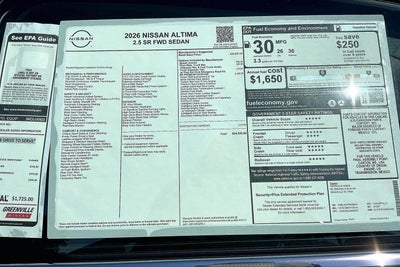 2026 Nissan Altima SR