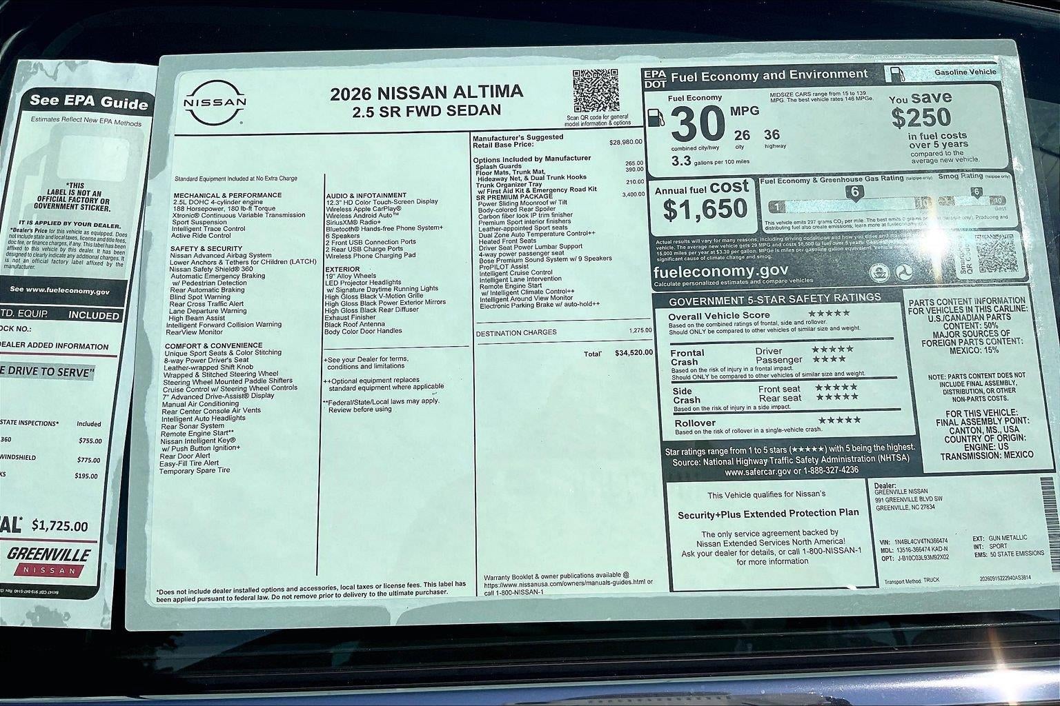 2026 Nissan Altima SR