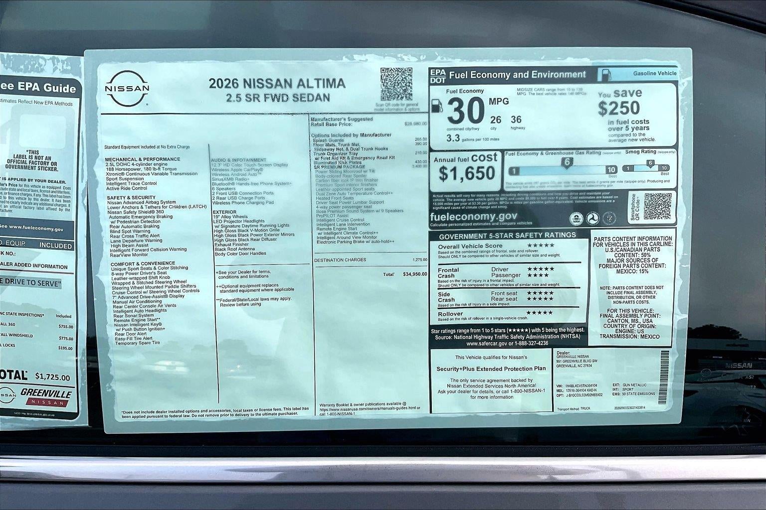 2026 Nissan Altima SR