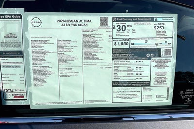 2026 Nissan Altima SR