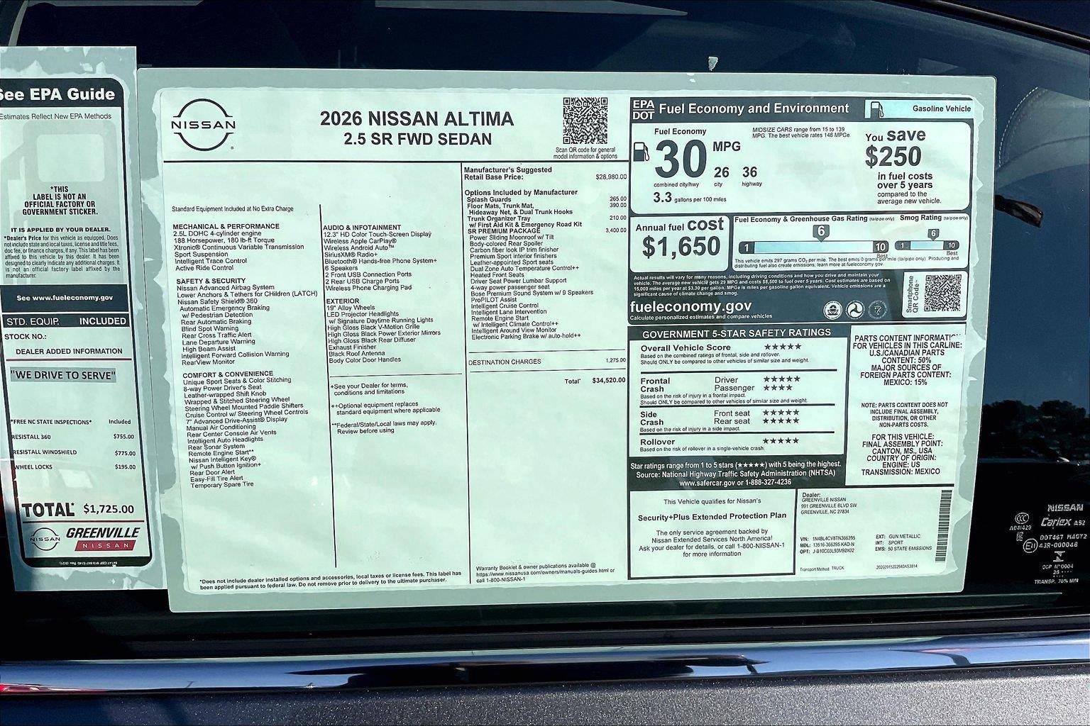 2026 Nissan Altima SR