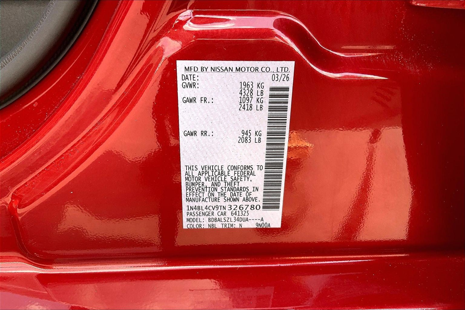 2026 Nissan Altima SR