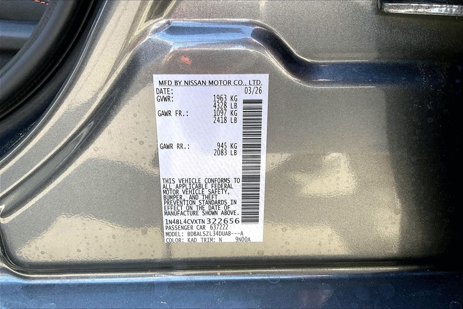 2026 Nissan Altima SR