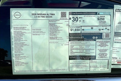 2026 Nissan Altima SV