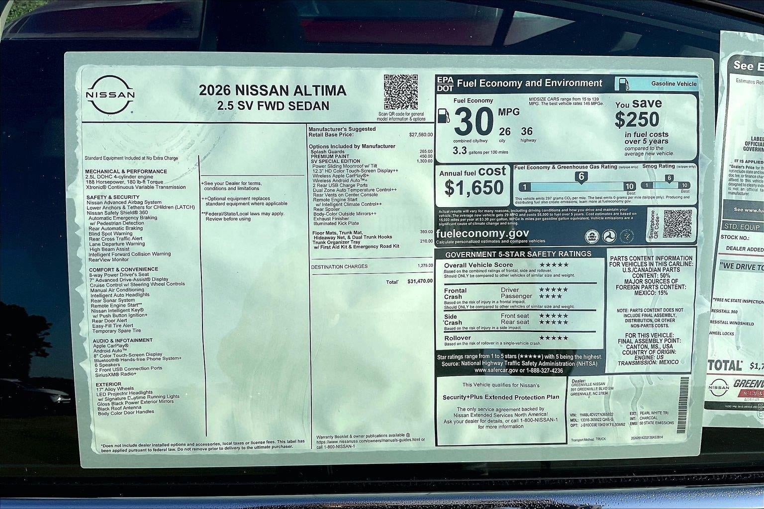 2026 Nissan Altima SV