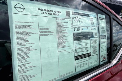 2026 Nissan Altima SV