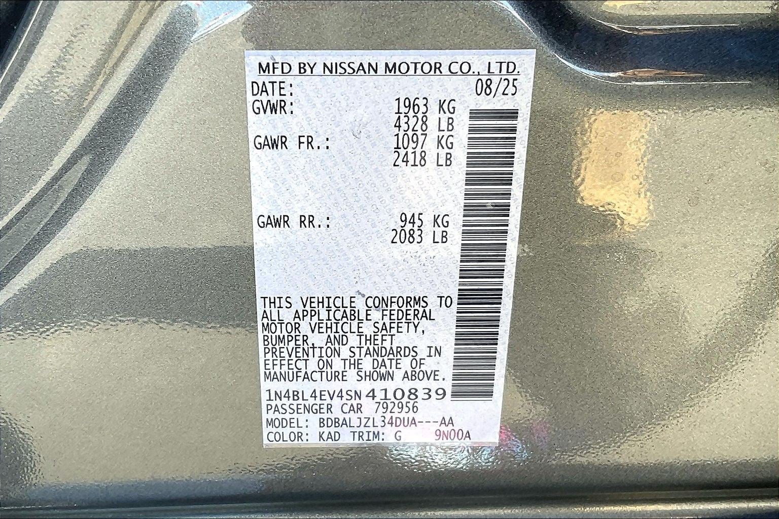 2025 Nissan Altima SL