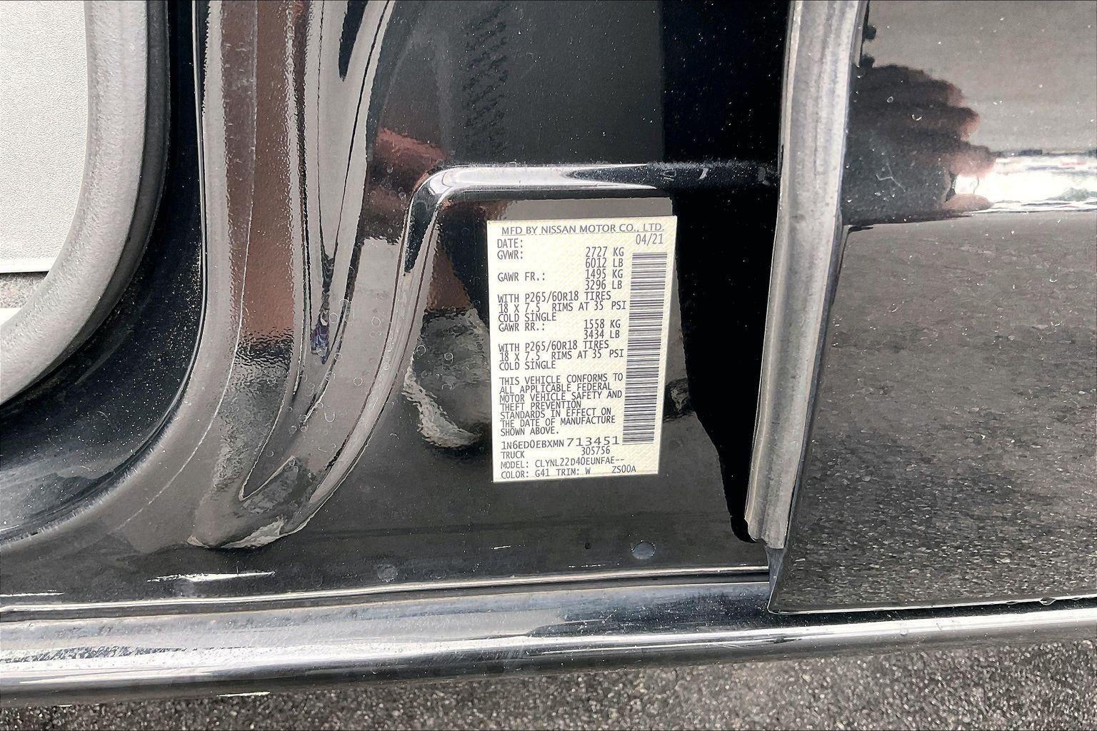 2021 Nissan Frontier SV
