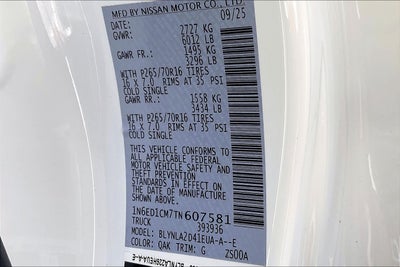 2026 Nissan Frontier S