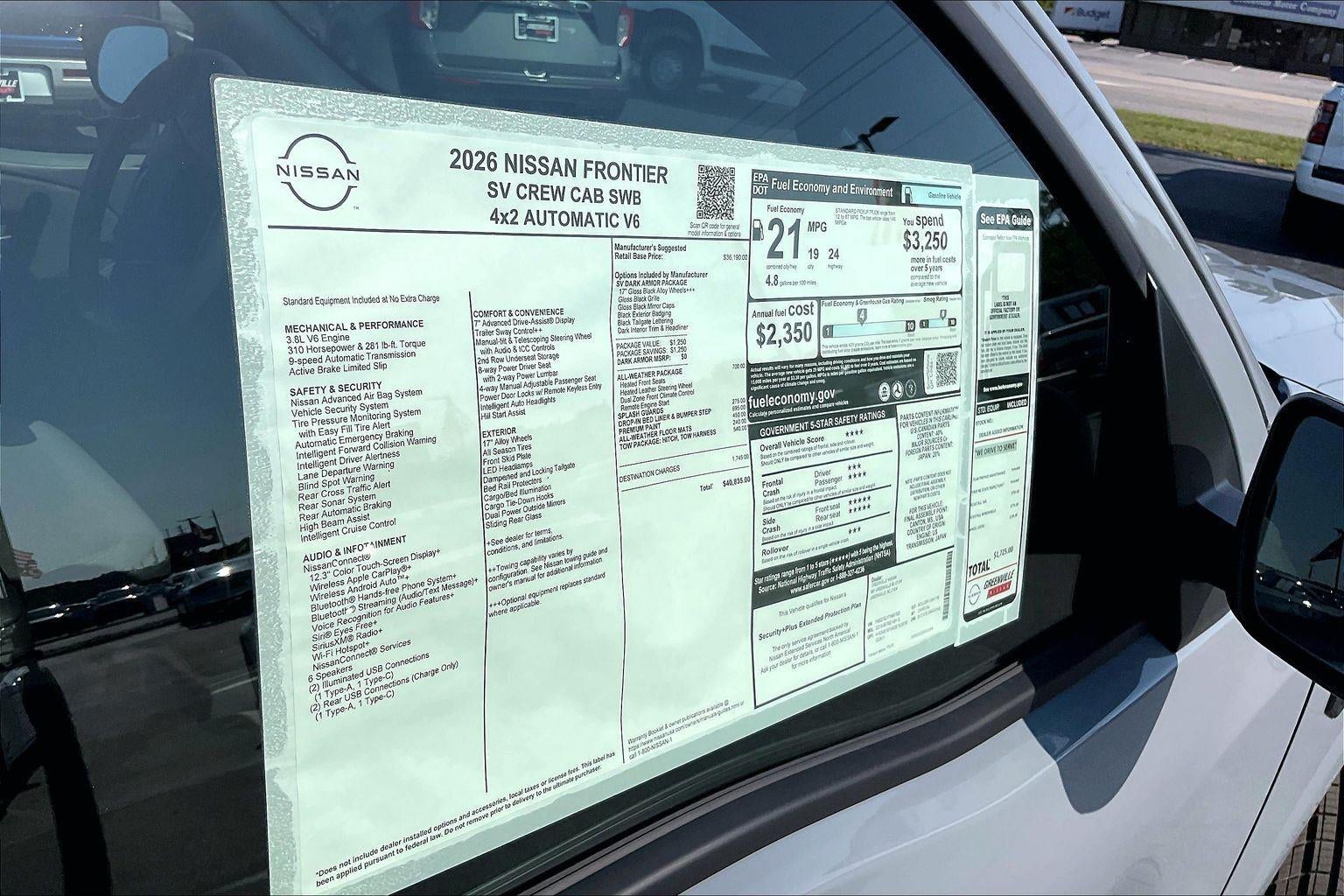 2026 Nissan Frontier SV