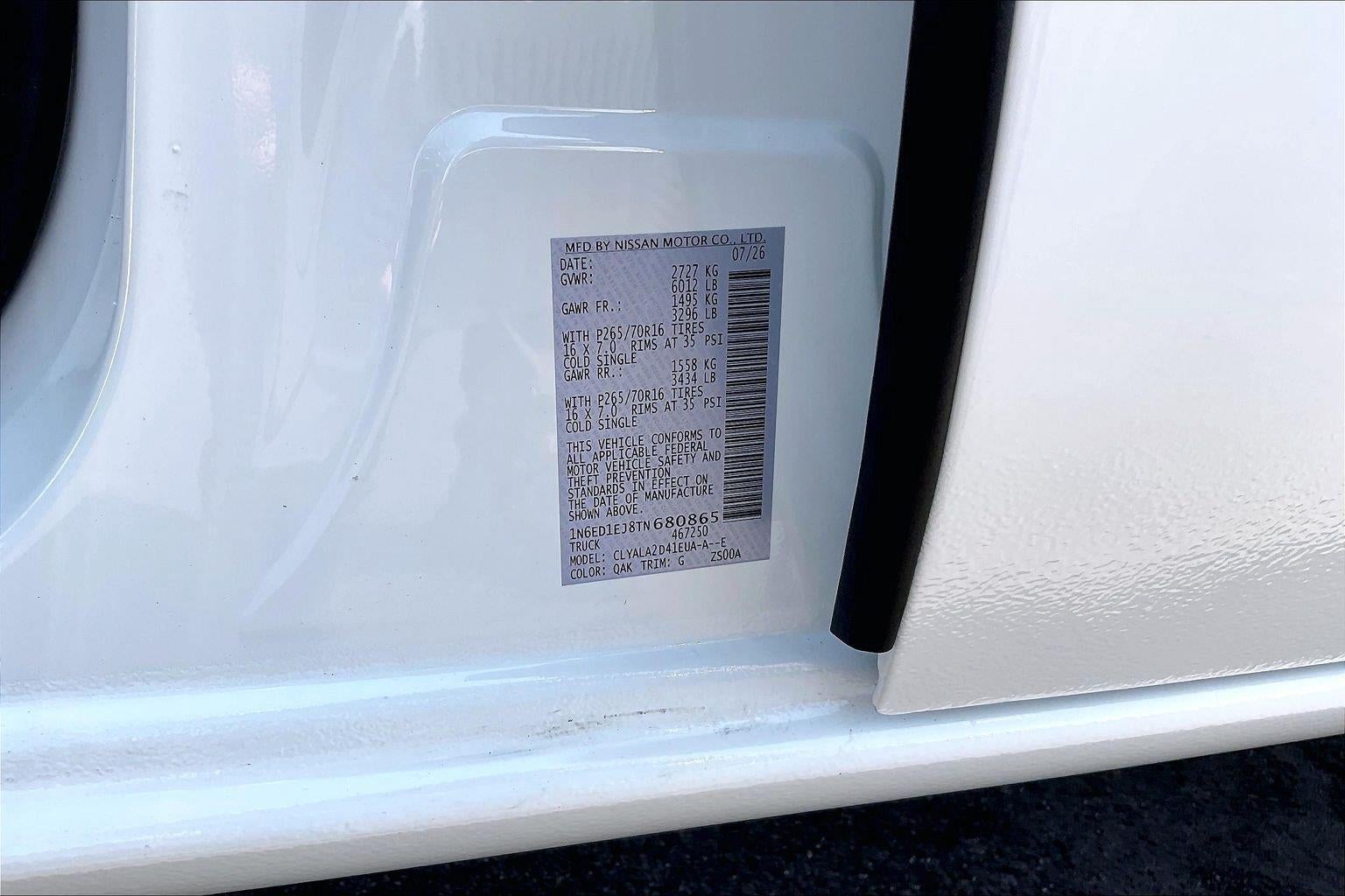 2026 Nissan Frontier S