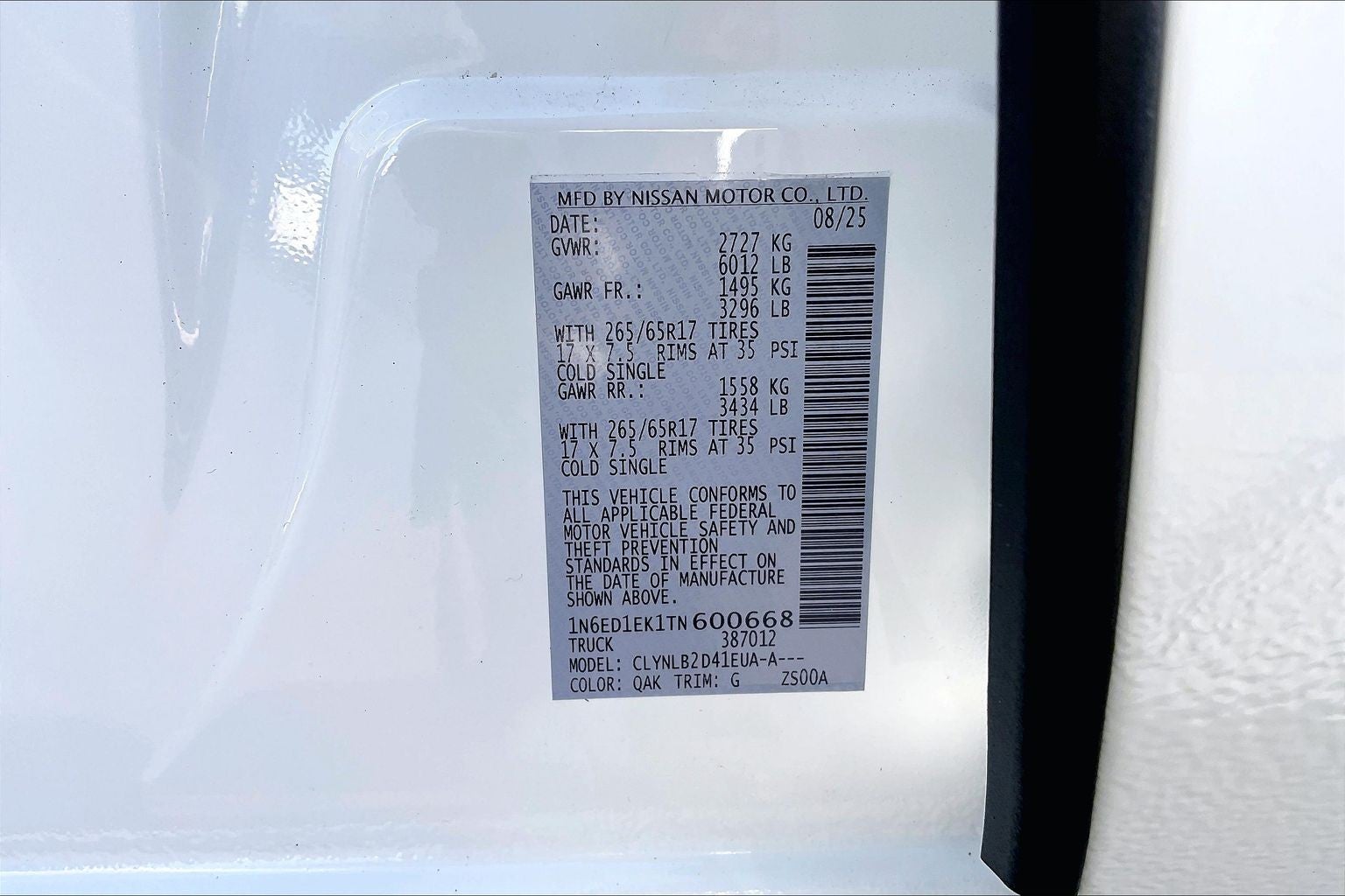 2026 Nissan Frontier SV