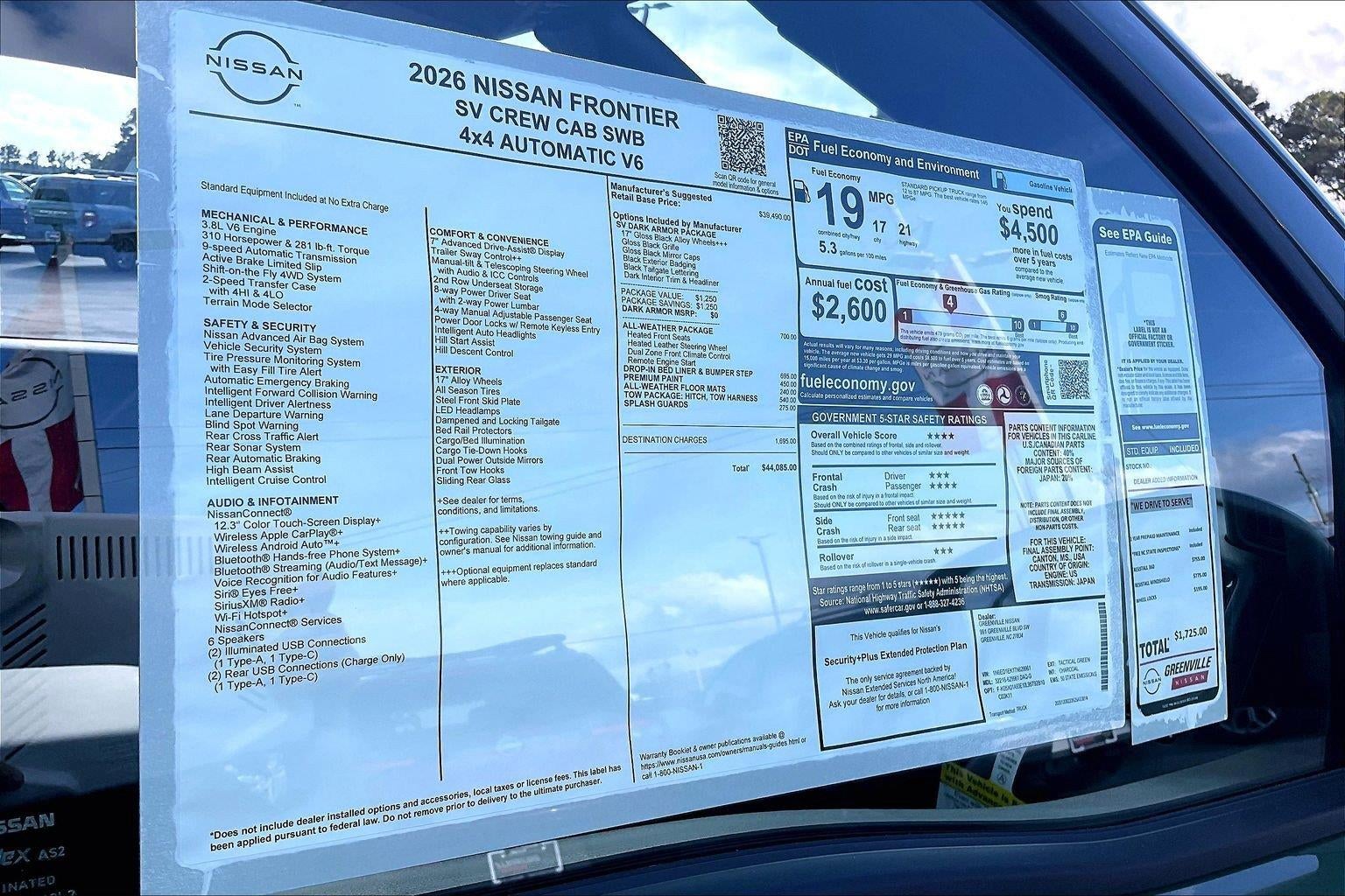 2026 Nissan Frontier SV