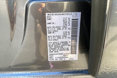 2026 Nissan Frontier SV