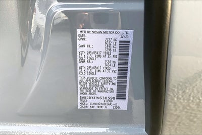 2026 Nissan Frontier SV