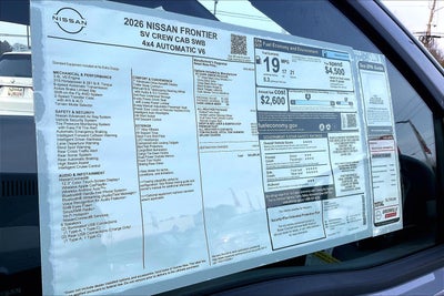 2026 Nissan Frontier SV