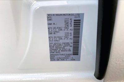 2026 Nissan Frontier SV