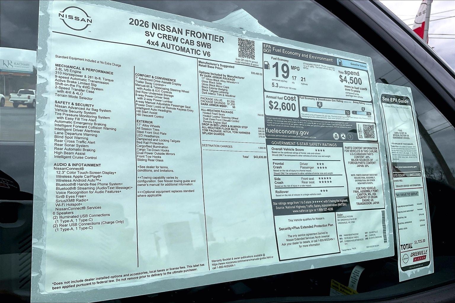 2026 Nissan Frontier SV