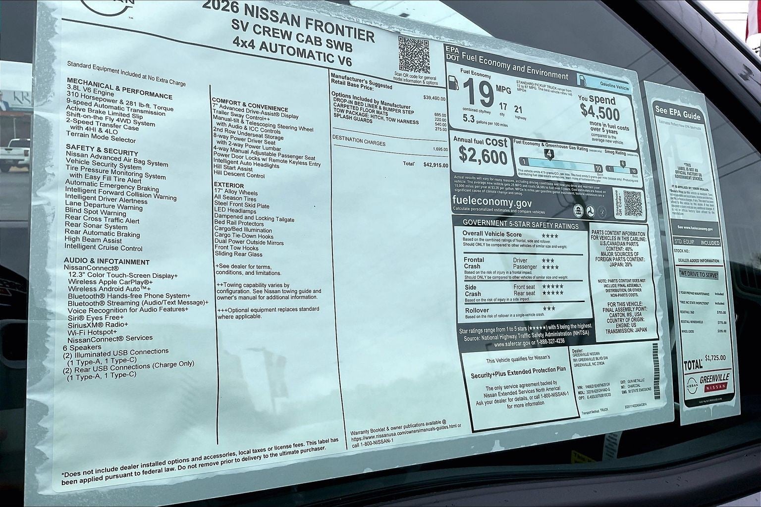 2026 Nissan Frontier SV