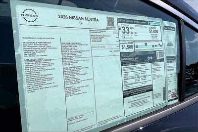 2026 Nissan Sentra S