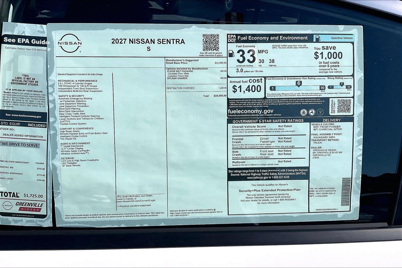 2027 Nissan Sentra S