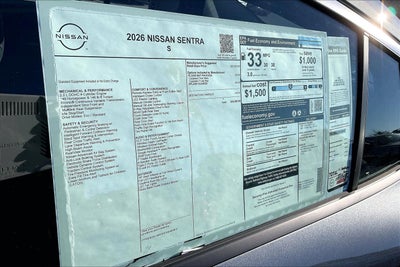 2026 Nissan Sentra S