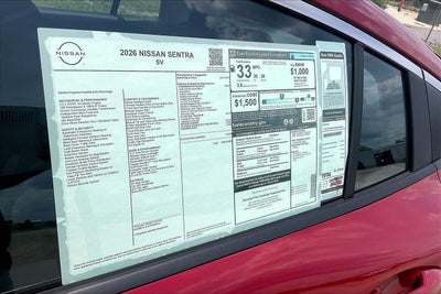 2026 Nissan Sentra SV