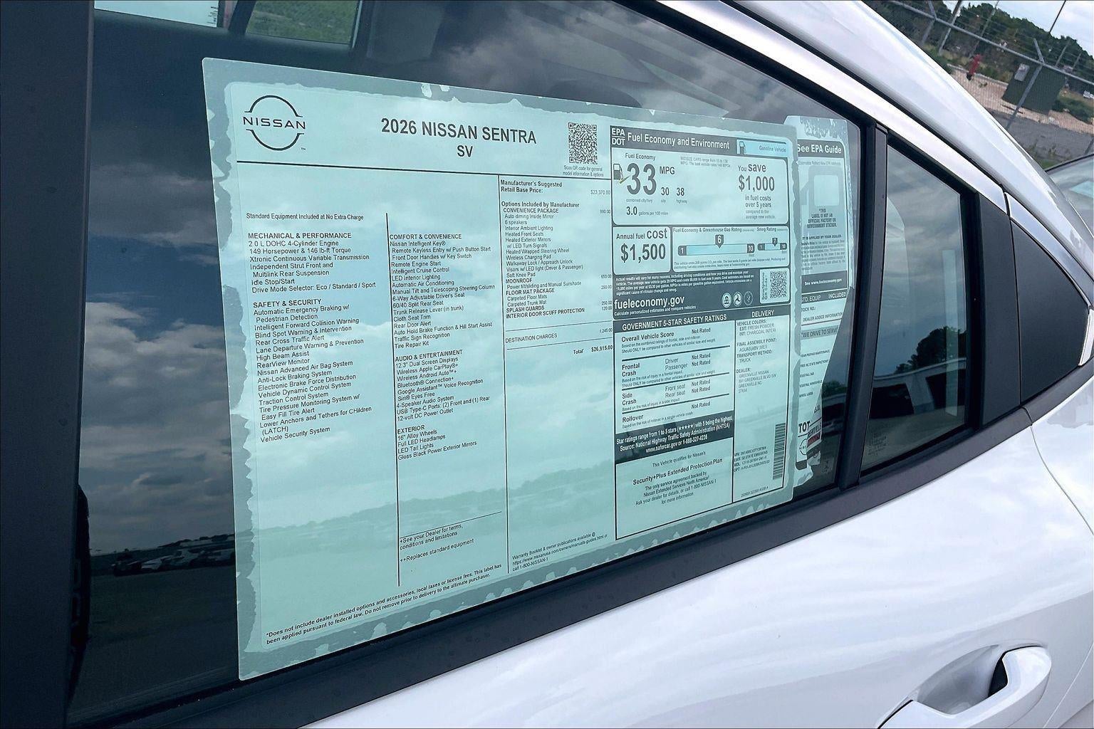 2026 Nissan Sentra SV