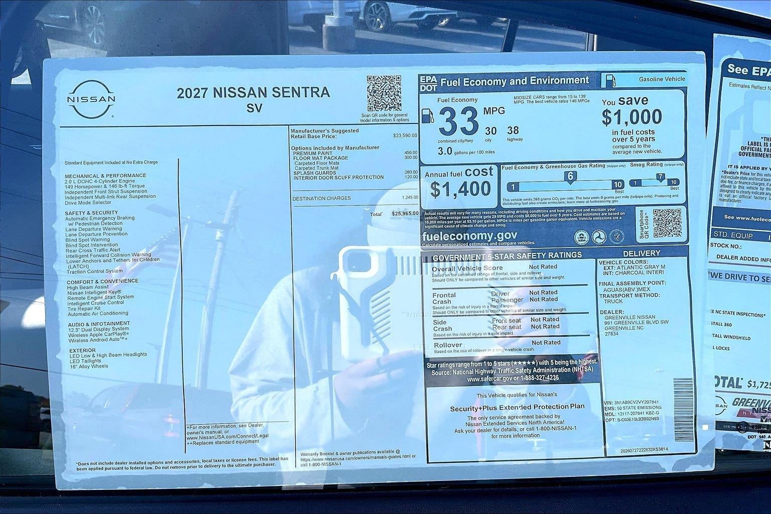2027 Nissan Sentra SV