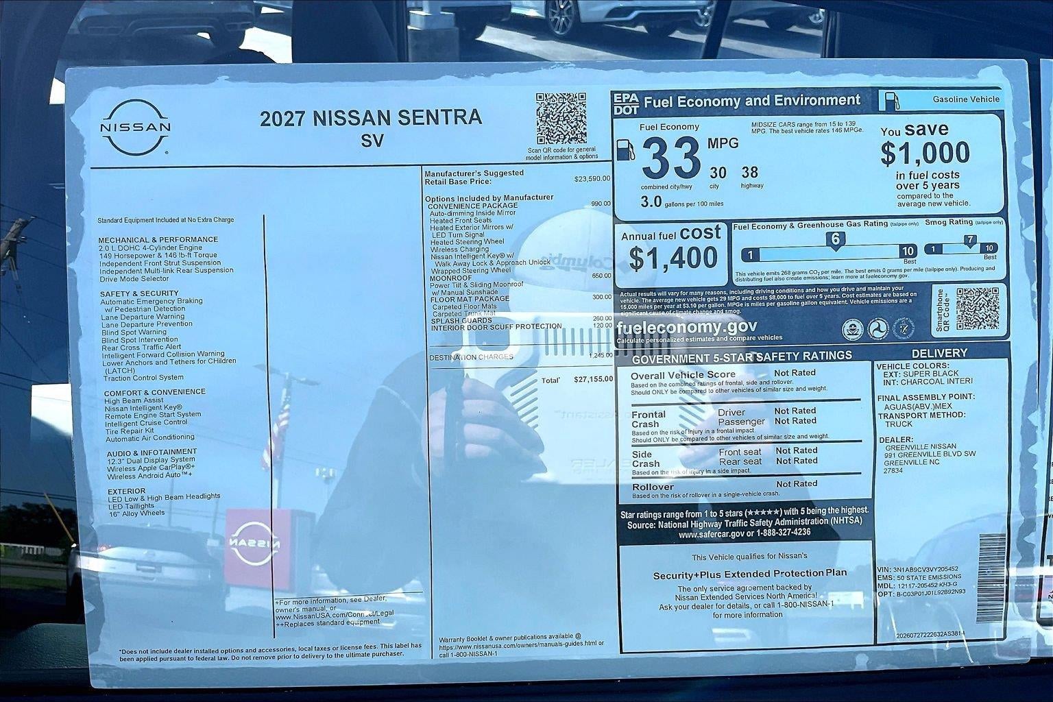 2027 Nissan Sentra SV
