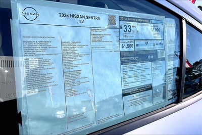 2026 Nissan Sentra SV