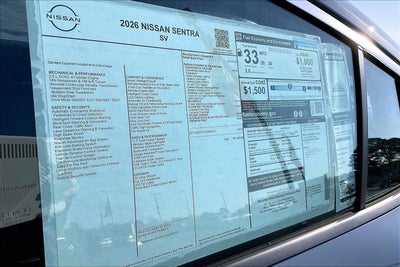 2026 Nissan Sentra SV