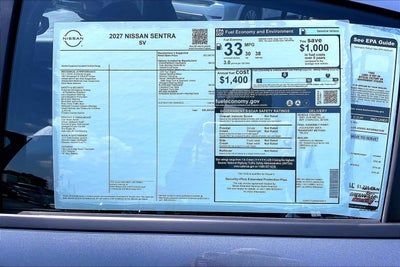 2027 Nissan Sentra SV