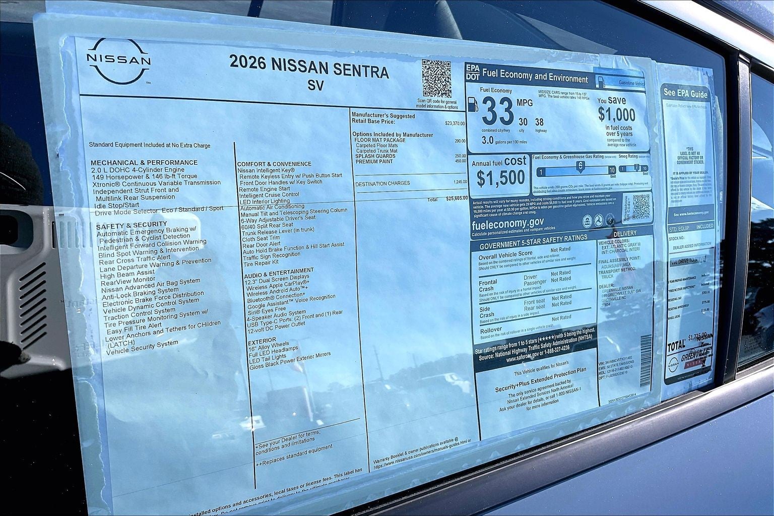 2026 Nissan Sentra SV