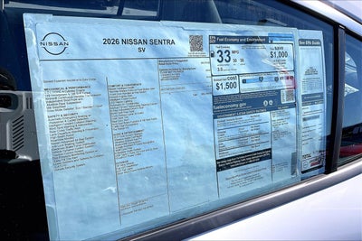 2026 Nissan Sentra SV
