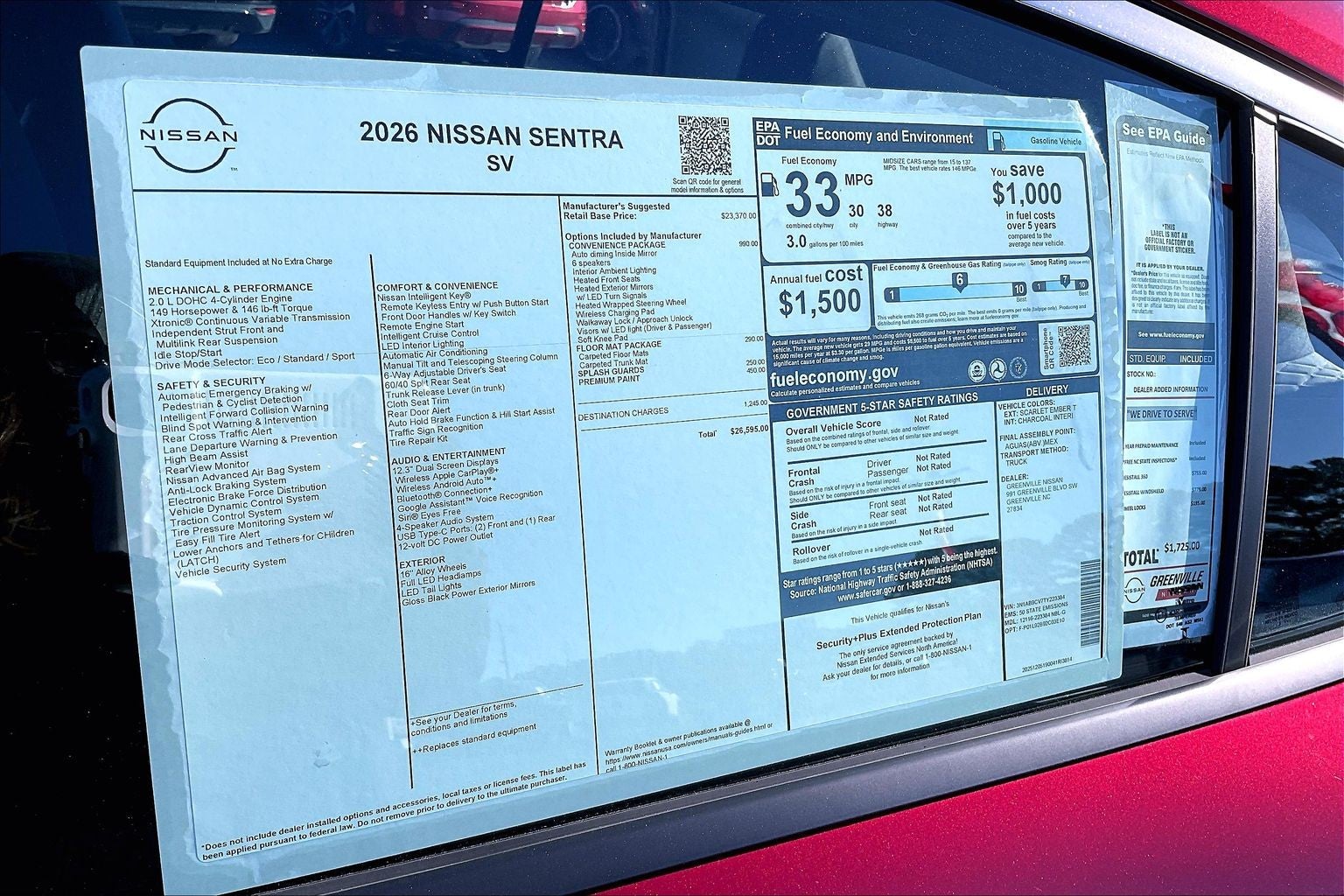 2026 Nissan Sentra SV