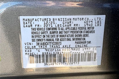 2026 Nissan Sentra SV