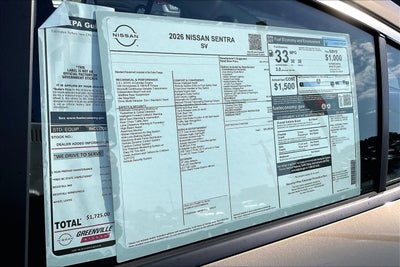 2026 Nissan Sentra SV