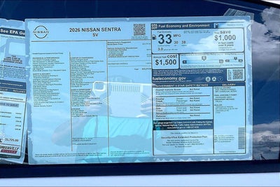 2026 Nissan SENTRA SV
