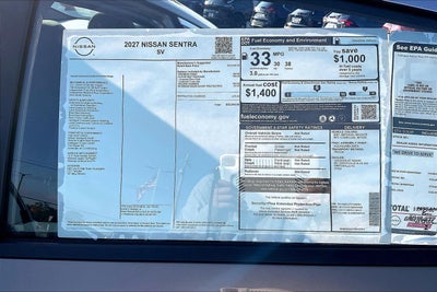 2027 Nissan Sentra SV