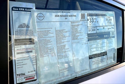 2026 Nissan Sentra SV