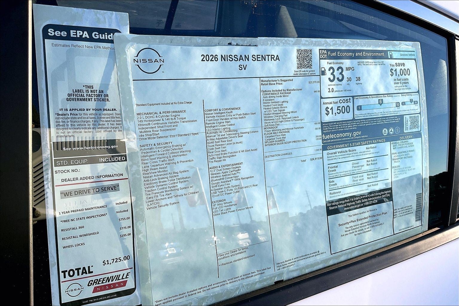 2026 Nissan Sentra SV