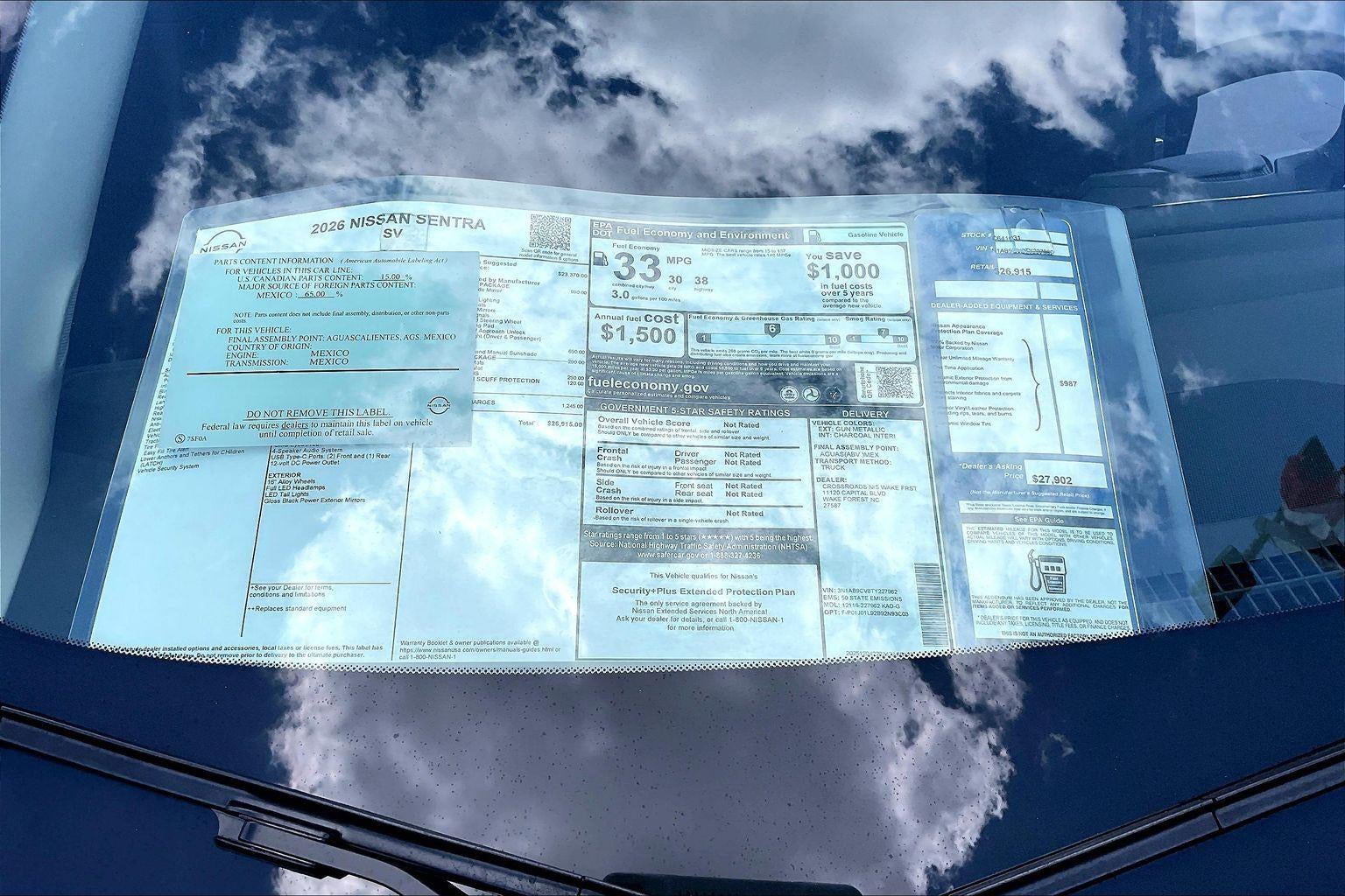 2026 Nissan Sentra SV