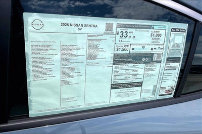 2026 Nissan Sentra SV