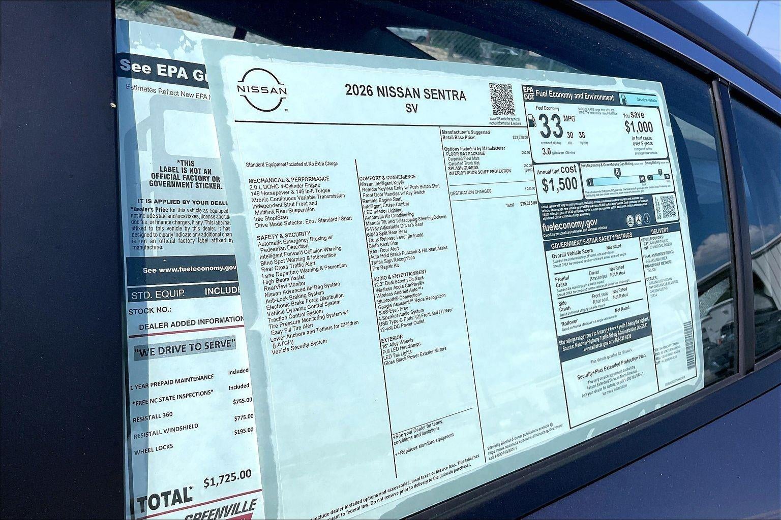 2026 Nissan Sentra SV