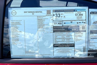 2027 Nissan Sentra SV