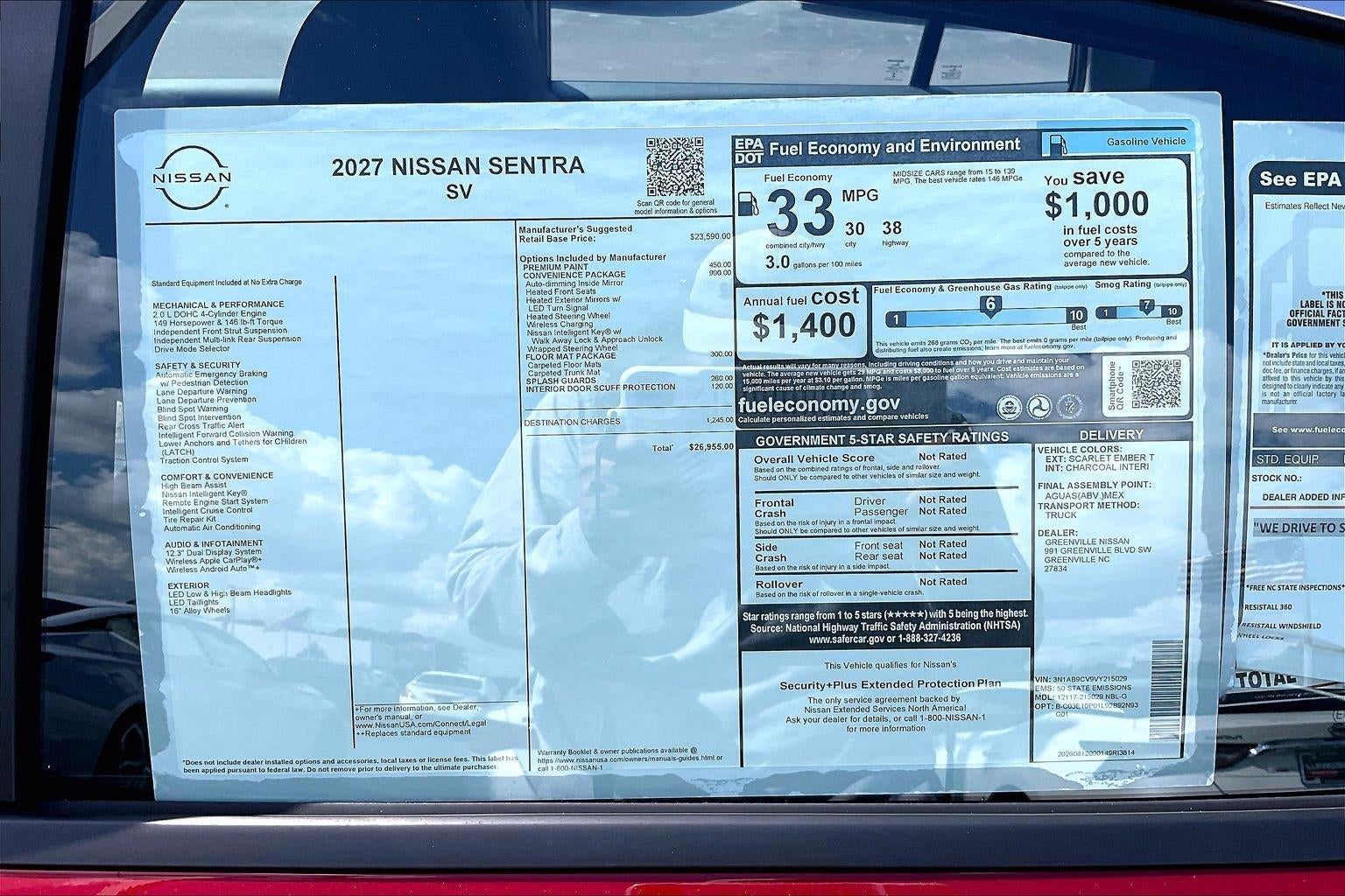 2027 Nissan Sentra SV