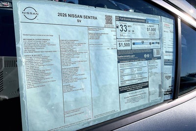 2026 Nissan Sentra SV