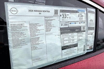 2026 Nissan Sentra SV